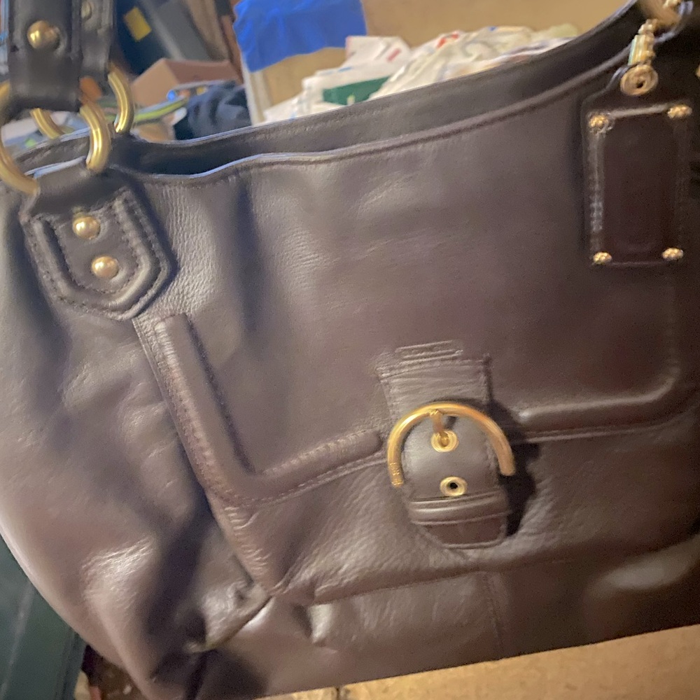 Coach CAMPBELL BELLE Brown Leather CARRYALL - Picture 2 of 9